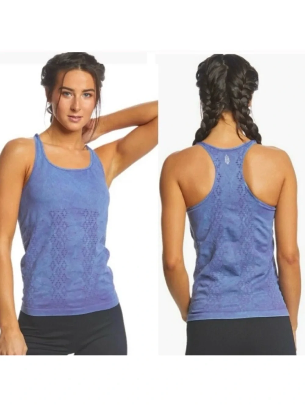Free People Perforated Seamless Racerback Top M/L - Picture 1 of 11